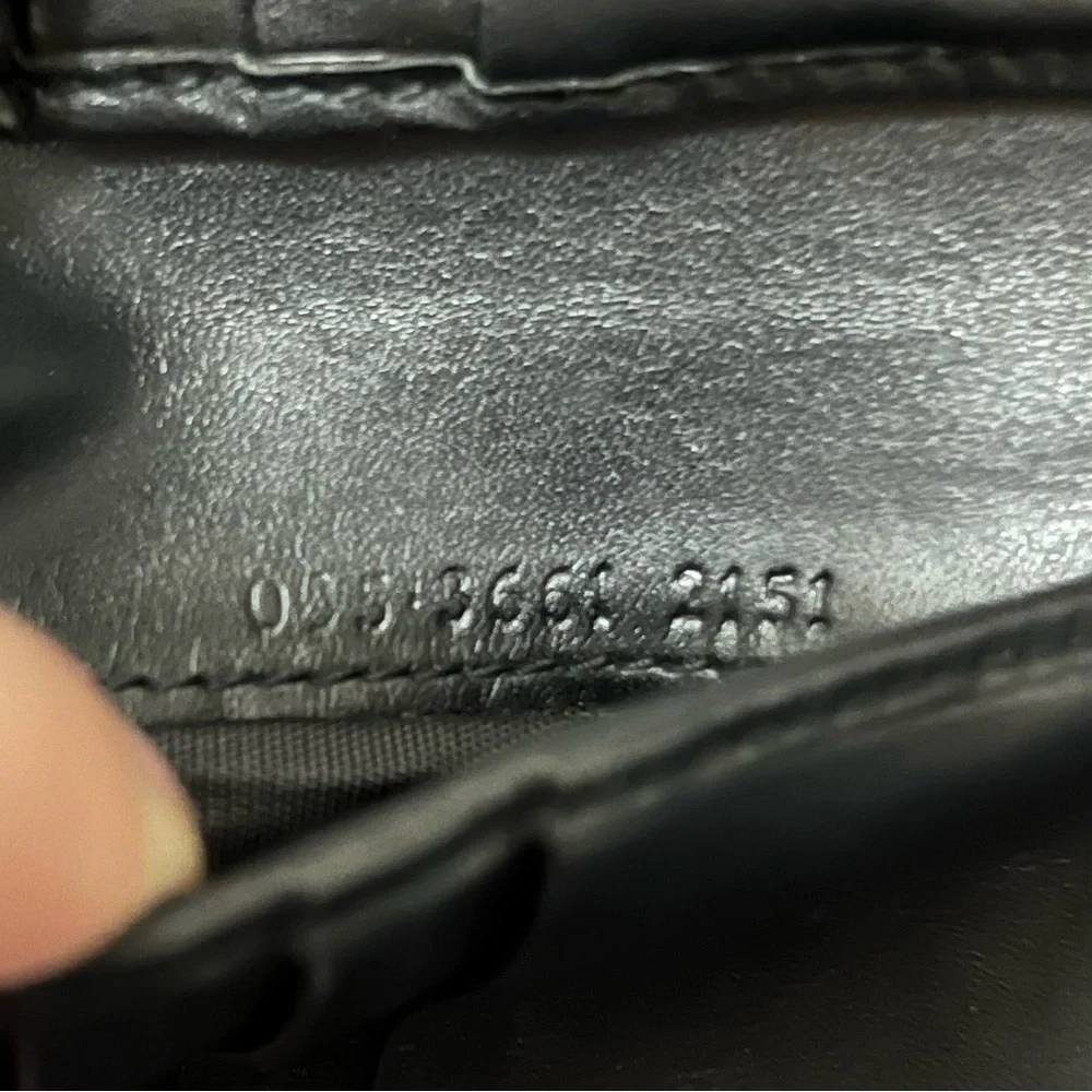 Gucci Vintage Black Leather & Canvas GG Print Small Unisex Bifold Wallet - Picture 13 of 15